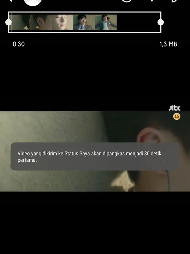 Memotong video WhatsApp