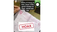 Cek fakta warga Samarinda didenda karena tak memakai masker.