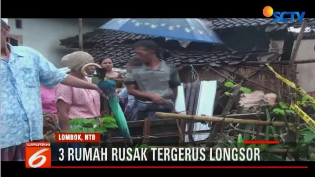 Tingginya curah hujan yang mengguyur pulau Lombok sejak Rabu, mengakibatkan banjir dan longsor.