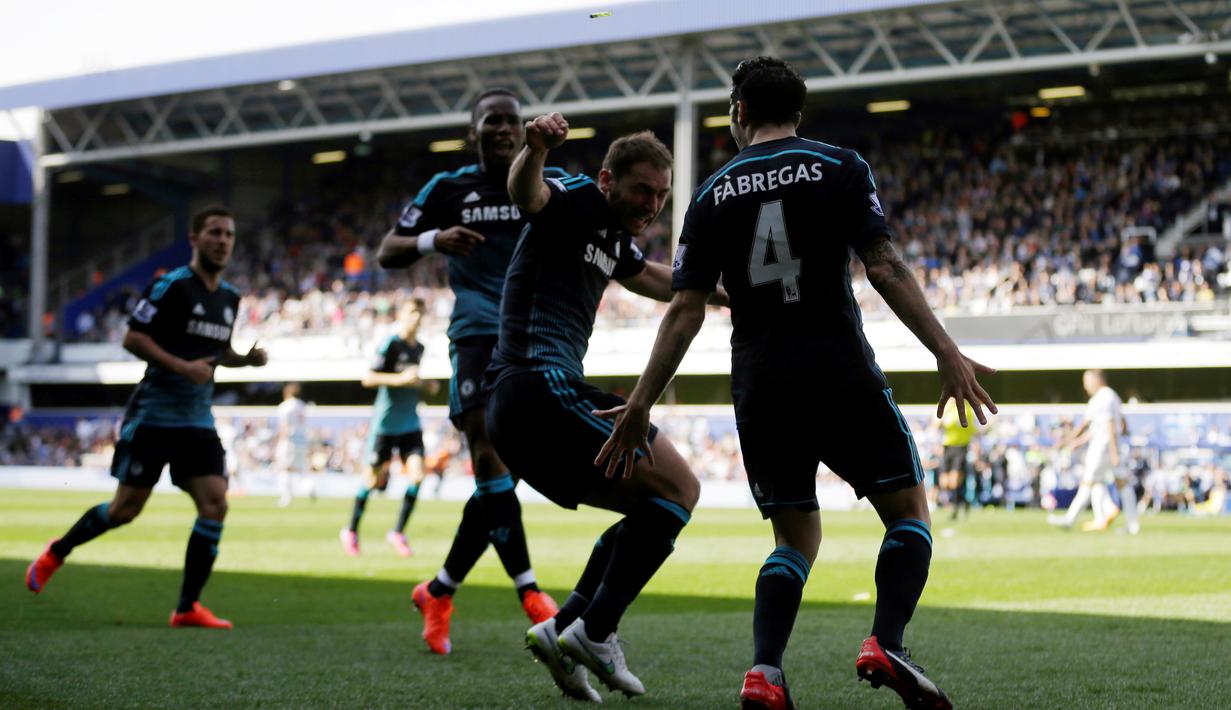 Gol tunggal kemenangan Chelsea disarangkan Cesc Fabregas pada menit ke-87. (AP Photo/Matt Dunham)