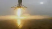 Roket Falcon 9 milik perusahan teknologi luar angkasa Amerika Serikat milik Space X gagal mendarat dan meledak.