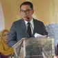 Gubernur Jawa Barat Ridwan Kamil memberikan sambutan di acara wisuda SMAN 3 Bandung, Kamis (16/6/2022). (Foto: Liputan6.com/Huyogo Simbolon)