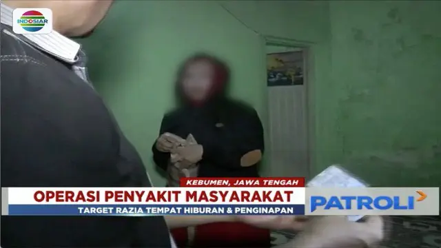 Gelar Operasi Gabungan Penyakit Masyarakat di Kebumen, tim gabungan jaring empat pasangan tak resmi di sebuah penginapan.