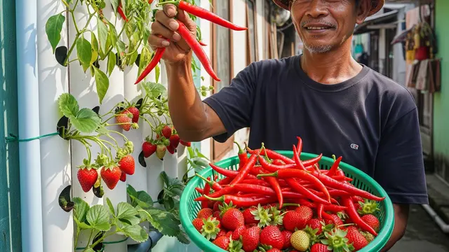 Cara Menanam Buah Hidroponik Pipa PVC di Lahan Sempit Perkotaan
