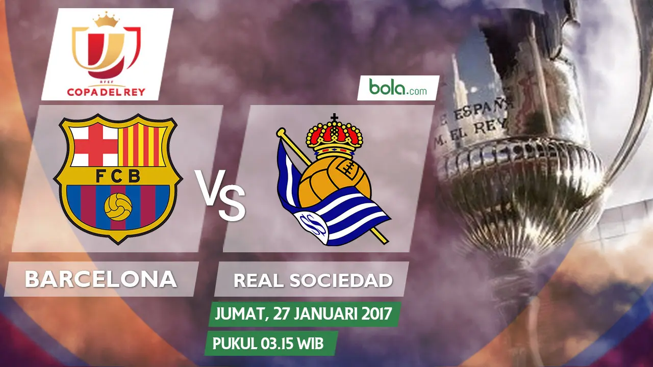 Copa Del Rey_Barcelona Vs Real Sociedad (Bola.com/Adreanus Titus)
