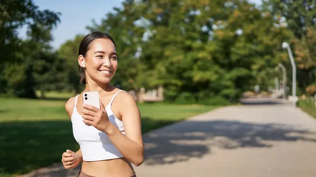 Ilustrasi jalan kaki pagi