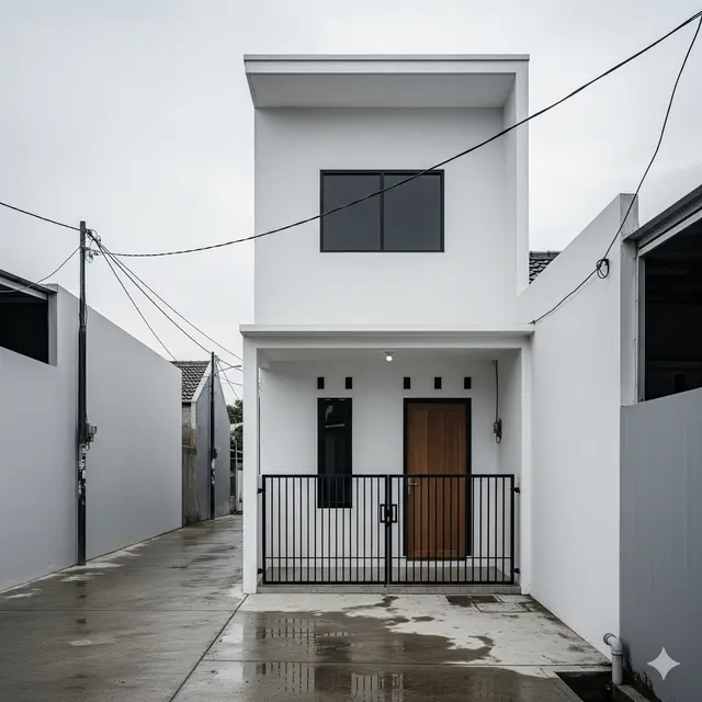 Rumah Sederhana di Gang Sempit Tanpa Pekarangan Budget Minim. Gemini