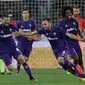  AS Roma menyerah 0-1 dari Fiorentina pada lanjutan Serie A di Artemio Franchi, Firenze, Senin (19/9/2016) dini hari WIB. Gol kemenangan Fiorentina dicetak Milan Badelj. (AFP/Andreas Solaro)