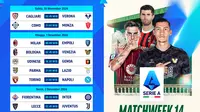 Jadwal pertandingan Liga Italia 2024/25 pada matchweek ke 14 di Vidio. (sum. doc. vidio.com)