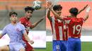 Dua tim muda klub raksasa La Liga Spanyol yakni Atletico Madrid U-18 dan Barcelona U-18 menjadi yang pertama kali merasakan stadion baru kebanggan ibu kota yaitu Jakarta International Stadium. (Bola.com/Bagaskara Lazuardi)
