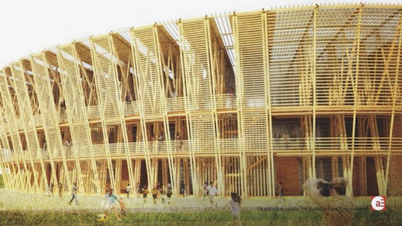 Keren, Arsitek Ini Ingin Buat Stadion Portabel dari Bambu