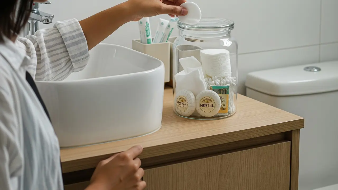 Toples untuk wadah perlengkapan mandi (Gemini AI)