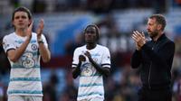Graham Potter berhasil melanjutkan tren bagus sebagai manajer Chelsea. Teranyar, Potter membawa The Blues meraih kemenangan 2-0 atas Aston Villa di Villa Park pada laga pekan ke-11 Premier League, Minggu (16/10/2022) malam WIB. (AFP/Ben Stansall)