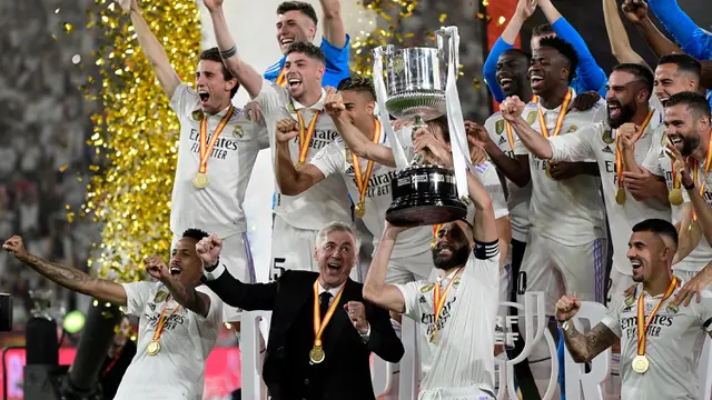 Foto: Setelah Sembilan Tahun Lamanya Real Madrid Akhirnya Juara Copa del Rey 2022 / 2023