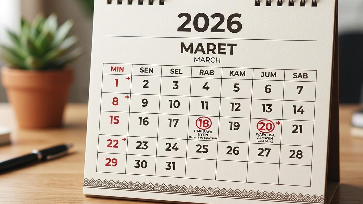 Daftar Lengkap Tanggal Merah Maret 2026: Libur Nasional dan Cuti Bersama Menanti