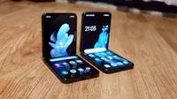 [kiri-kanan] Samsung Galaxy Z Flip4 dan Oppo Find N2 Flip. Liputan6.com/Iskandar