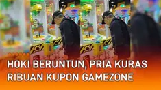 Momen hoki terjadi di sebuah gamezone. Pria yang memainkan sebuah wahana berhasil menangkan game secara beruntun. Tak tanggung-tanggung, ia berhasil dapatkan ribuan kupon dalam satu wahana.