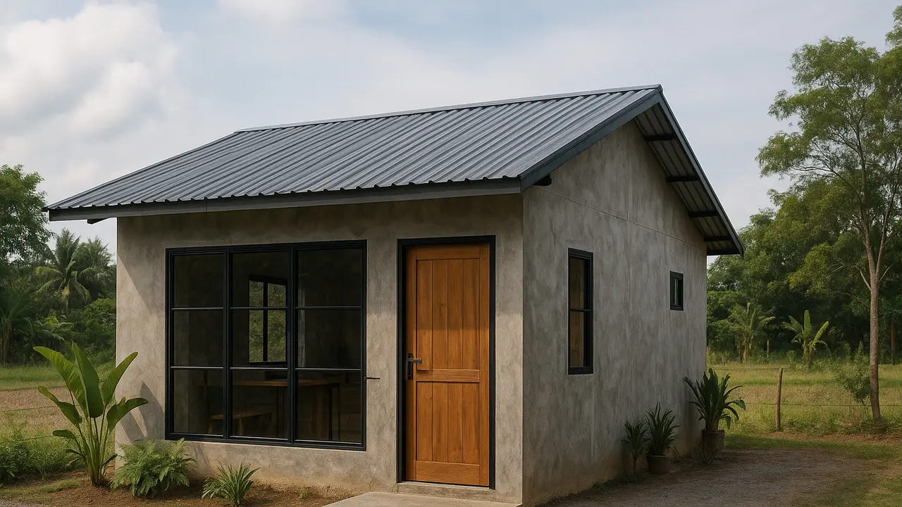6 Model Rumah di Desa dengan Dinding Plester, Simpel tapi Estetik