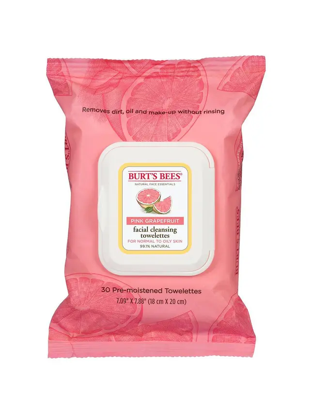 Burt's Bees Facial Cleansing Towelettes in Pink Grapefruit