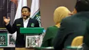 Muhaimin yakin, Jokowi-JK tak pernah berniat menghapus atau mengganti Kementerian Agama. Ia menegaskan, isu tersebut tidak benar, Jakarta, Selasa (17/09/2014) (Liputan6.com/Johan Tallo)