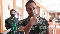 Jenderai TNI Andika Perkasa usai konferensi pers bersama Laksamana John C. Aquilino, Komandan dari Komando Indo-Pasifik AS. Dok: Tommy Kurnia/Liputan6.com