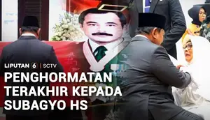Prabowo Beri Penghormatan Terakhir kepada Mantan KSAD Subagyo HS