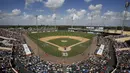 Foto udara Stadion Joker Marchant saat laga antara Detroit Tigers melawan New York Mets di Amerika Serikat, Senin (14/3/2016). (Reuters/Reinhold Matay)