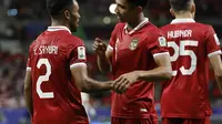 Selebrasi Marselino saat Indonesia melawan Irak di Piala Asia 2023 (AFP)