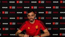 Gelandang baru MU, Bruno Fernandes. (Twitter MU)