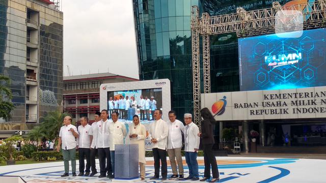 Menteri Rini Soemarno resmikan gedung baru Kementerian BUMN.