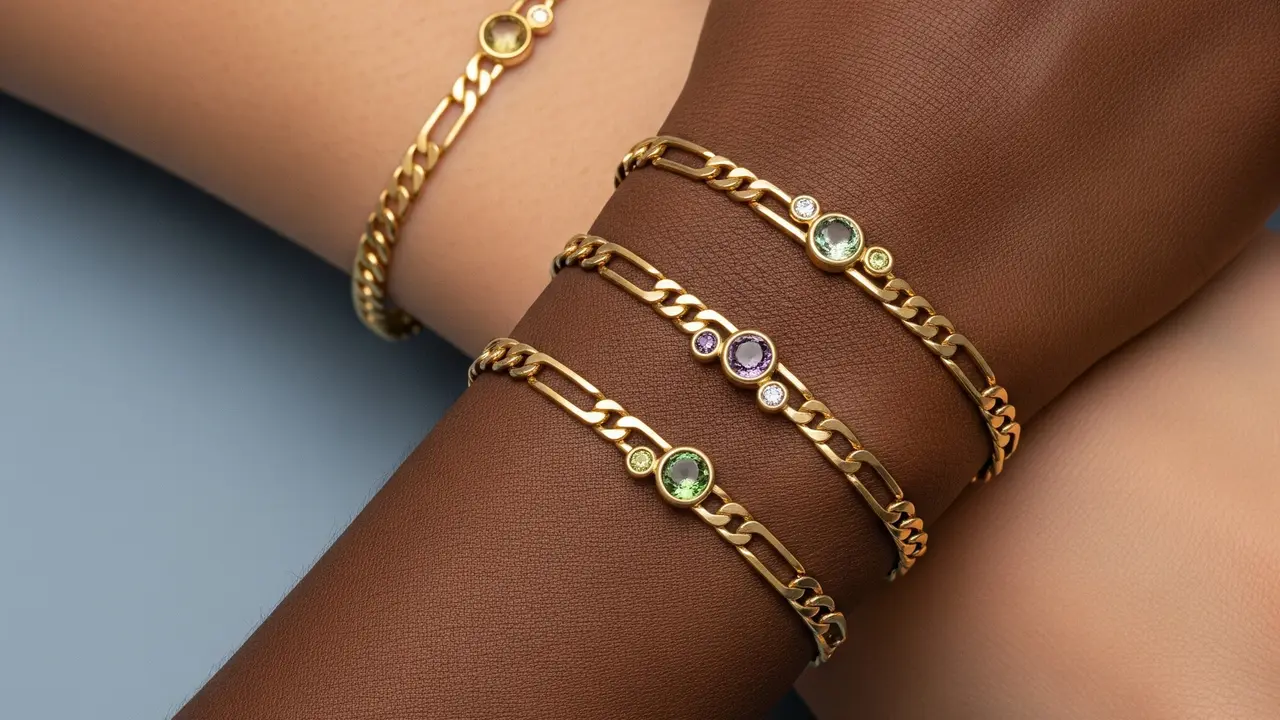 Model Gelang 24 Karat 4 Gram Bertabur Batu Permata.