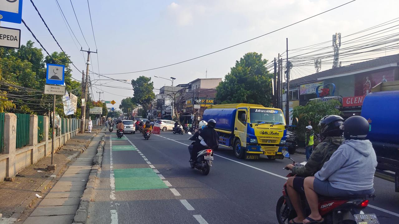 Jalan Nusantara yang akan diberlakukan kembali penerapan SSA untuk mengurai kemacetan di Kota Depok.