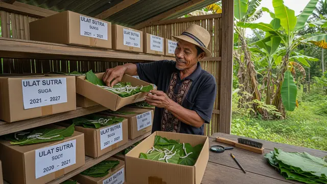 Ternak Ulat Tanpa Kandang Khusus Cocok untuk Pemula, Ini Cara Budidaya Ulat Sutra