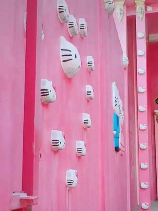 Viral Rumah Berdesain Serba Hello Kitty Warna Pink, Ini 7 Potretnya yang Curi Perhatian