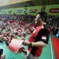 Ratusan atlet muda mengikuti Audisi Umum Djarum Beasiswa Bulu Tangkis 2018 di GOR Hevindo, Balikpapan, Sabtu (14/4/2018). (foto: istimewa)