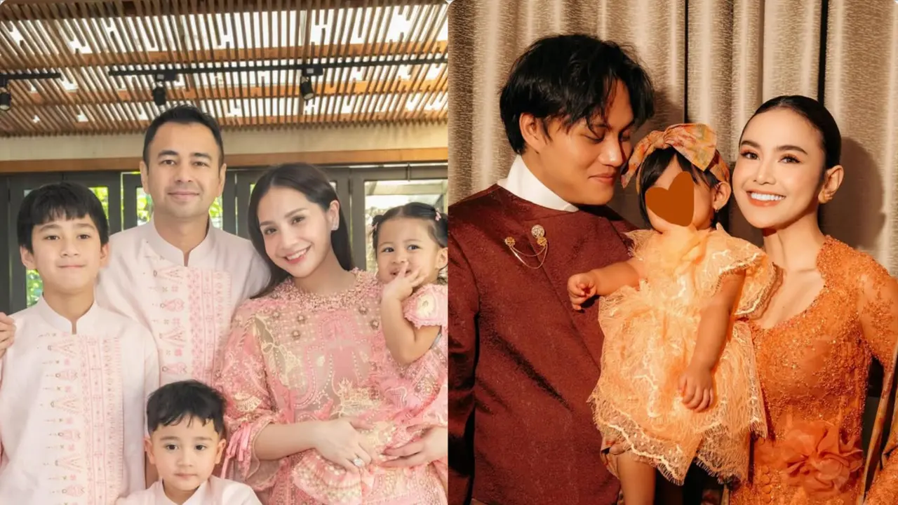 Warna Warni Busana Lebaran Keluarga Artis Tanah Air, dari Nagita Slavina hingga Maudy Ayunda