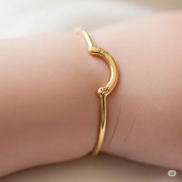 Model Gelang Emas Bayi 1 Gram Paling Awet. Foto: Gemini