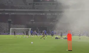 Suasana latihan Chelsea di Gelora Bung Karno (Liputan6.com/Thomas)