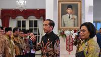 Menkeu Sri Mulyani Dampingi Presiden Jokowi Serahkan Daftar DIPA & TKD APBN 2024 Secara Digital/Istimewa.