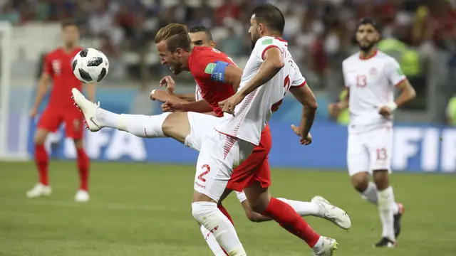 FOTO: Harry Kane Tampil Gemilang, Inggris Bungkam Tunisia