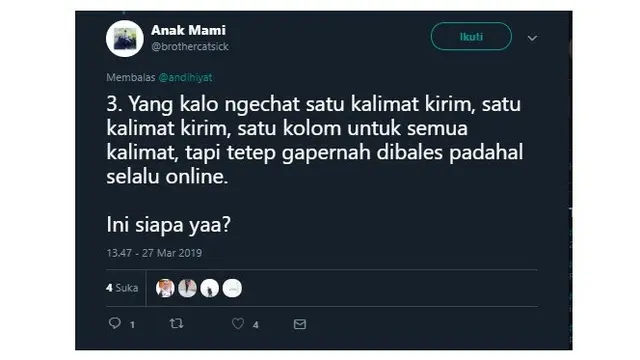 Jenis Orang Kalau Lagi Ngechat