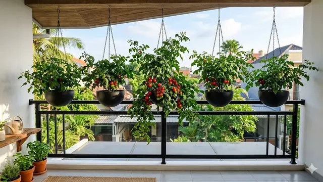 Ide Kebun Tomat Rampai Gantung untuk Rumah Tanpa Halaman