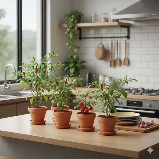 Kebun sayur dekat dapur (Foto: Gemmini AI)