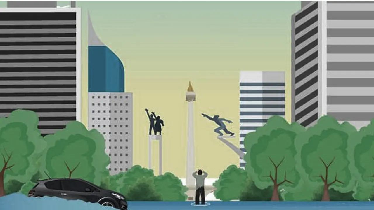 Banner Infografis Jurus Gubernur Anies Baswedan Hadapi Banjir Jakarta. (Liputan6.com/Trieyasni)
