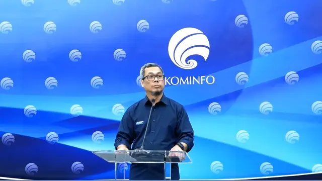 Usman Kansong, Direktur Jenderal Informasi dan Komunikasi Publik Kominfo dalam konferensi pers di Jakarta, Rabu (15/2/2023) (YouTube Kemkominfo TV)