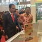 Presiden Joko Widodo (Jokowi) meninjau pameran dan forum Indo Livestock 2018 di Jakarta Convention Centar (JCC), Senayan, Jumat (6/7/2018).