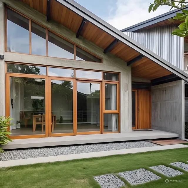 Rumah Beton Ekspos. (Liputan6.com/MetaAI)