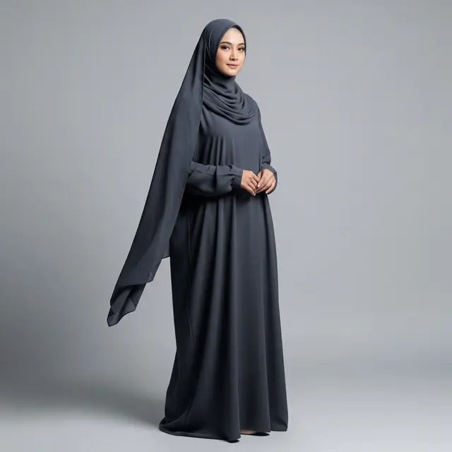 Model Gamis Abaya Syari (Image by Gemini AI)