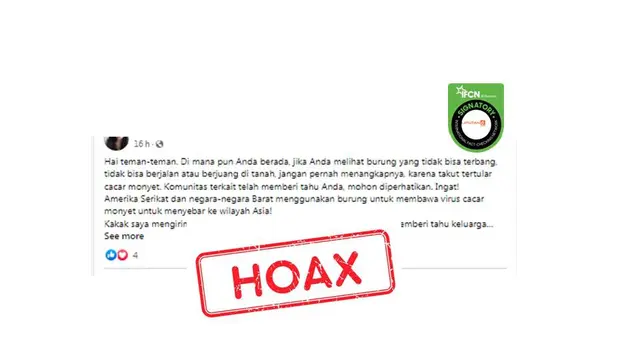 Cek fakta cacar monyet dikirim AS melalui burung ke Asia