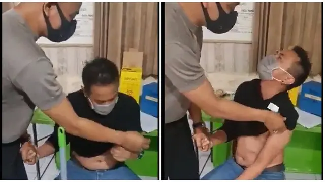 Reaksi Anggota Polisi Ketakutan saat Disuntik Viral, Baca Doa Qunut Hingga Ayat Kurs